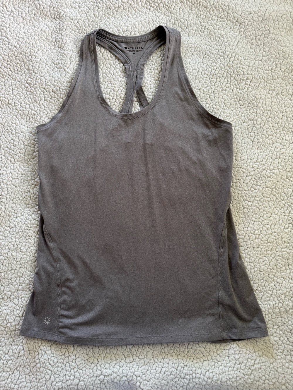 Athleta Charcoal Gray Racerback Performance Tank